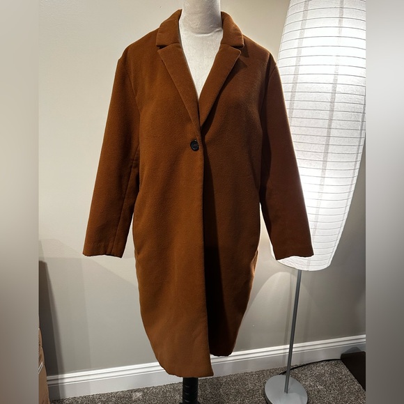 H&M Camel Coat Size 12 - Picture 1 of 5